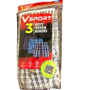 VSPORT Boys’ Woven Plaid Boxer Size Large (18-20)